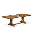 9-Piece Acacia Wood Dining Table Set with 8 Beige PU Leather Chairs G6965