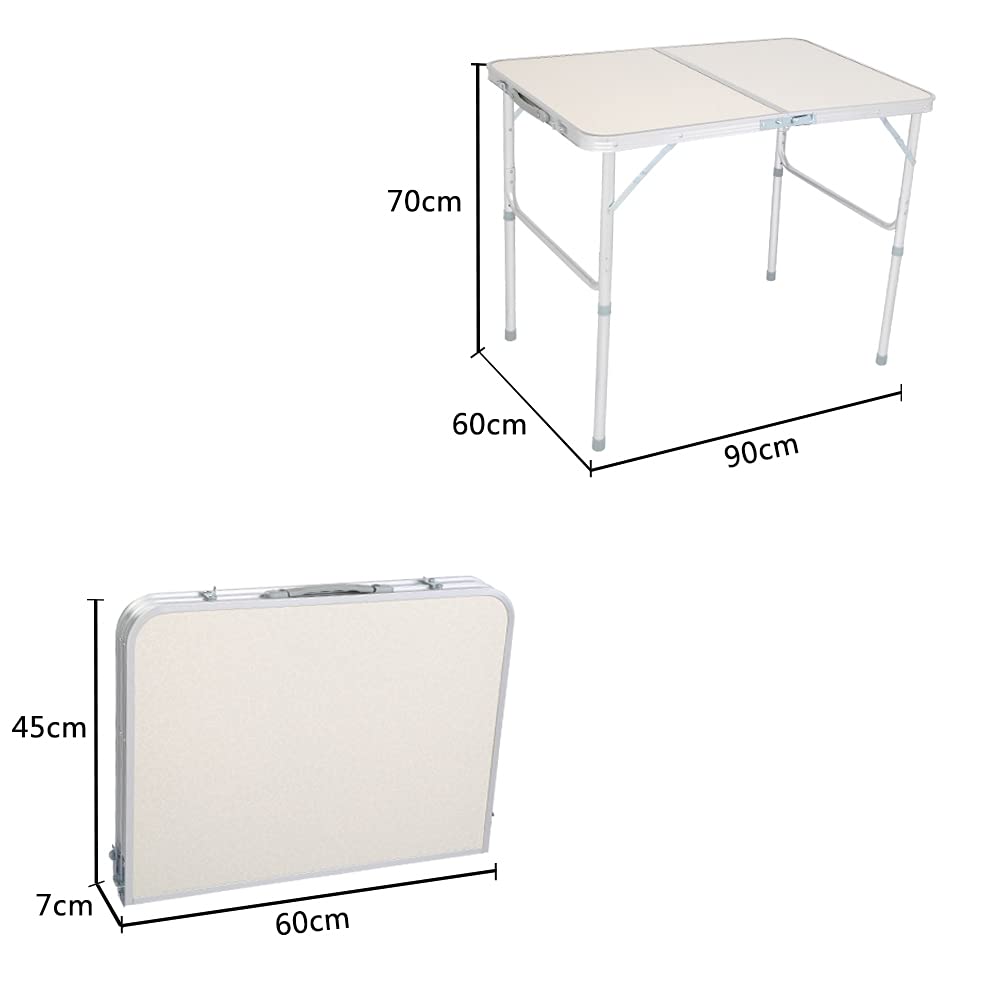 3ft Lightweight Aluminum Folding Picnic Camping Table with Carry Handle V6070