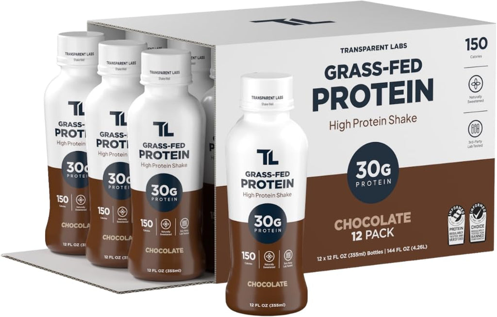 Grass-Fed Protein Shake Chocolate 12 Pack E936