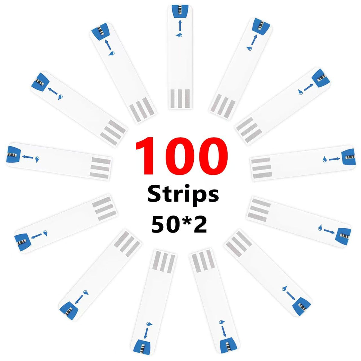 Blood Glucose Test Strips 2 Bottles of 50 Pcs N922