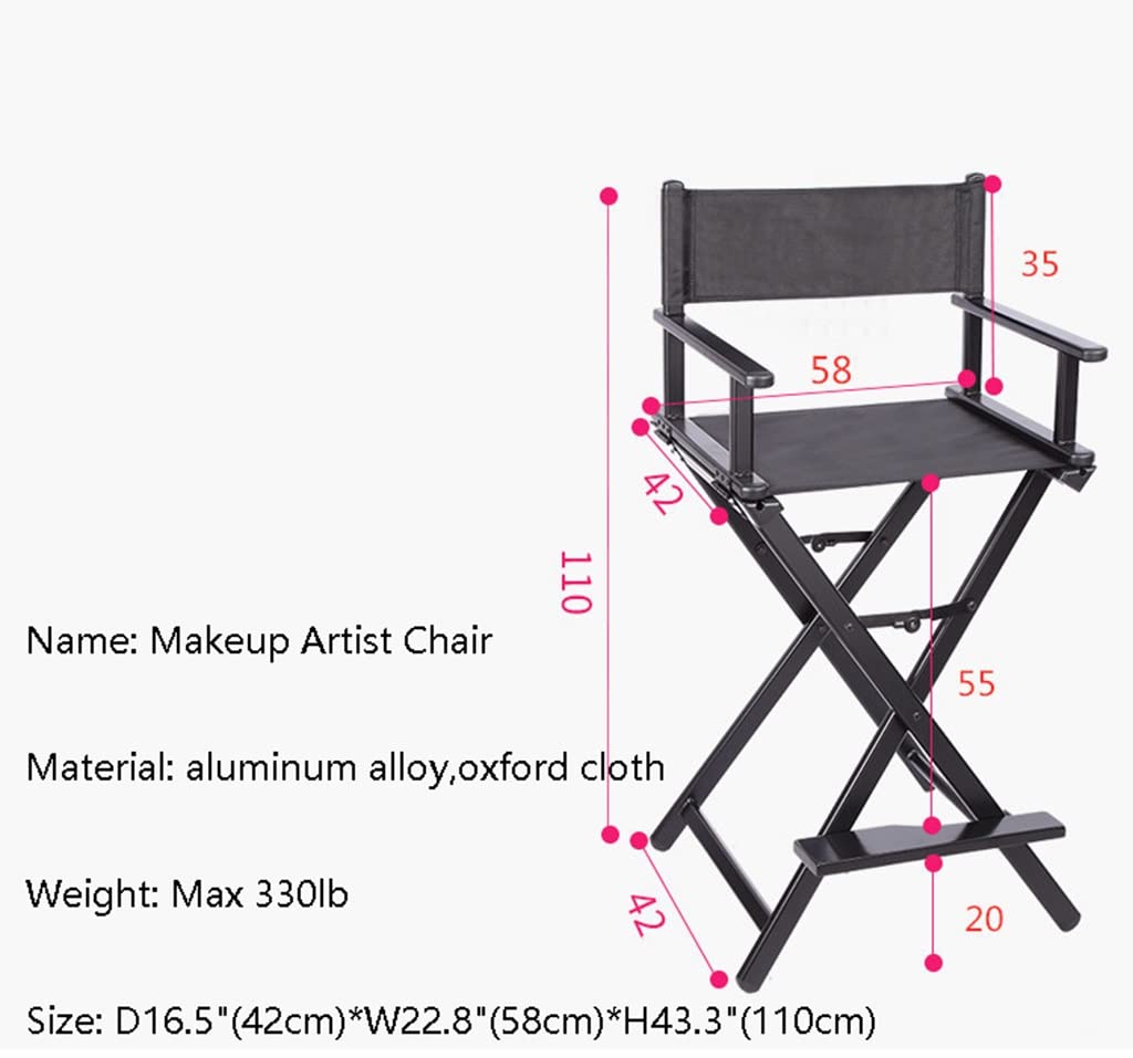 Portable Aluminum Director Chair Pink 300lb Capacity C525