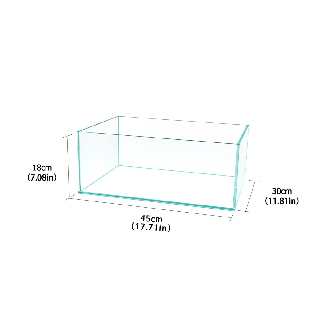 6.4Gal Shallow Rimless Aquarium Ultra-White Glass V921