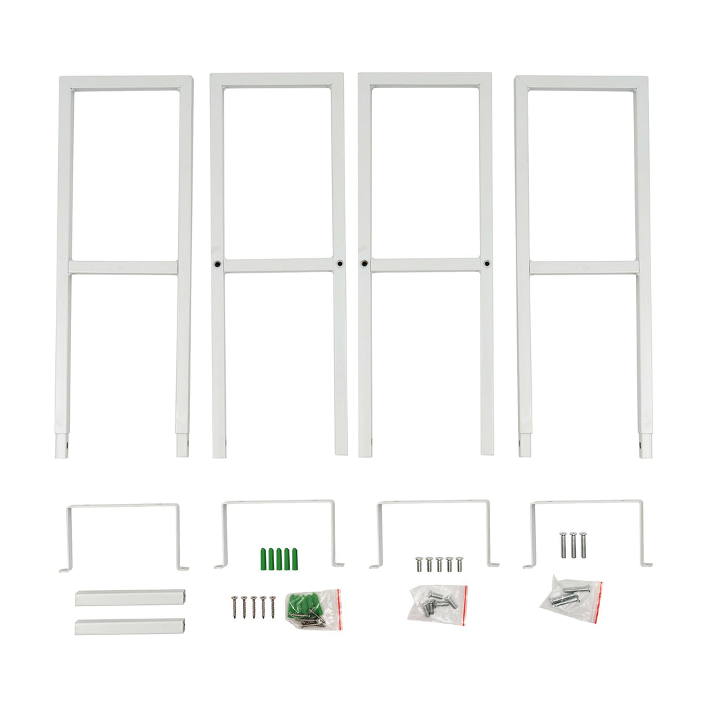 2 Pcs 34Inch White Wall Mount CD DVD Storage Shelf O6069