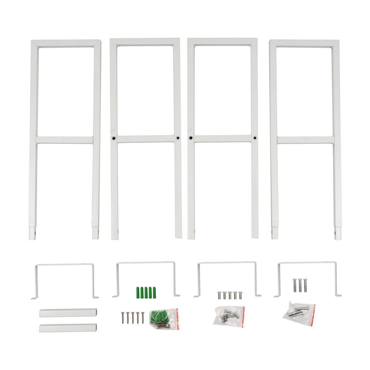 2 Pcs 34Inch White Wall Mount CD DVD Storage Shelf O6069