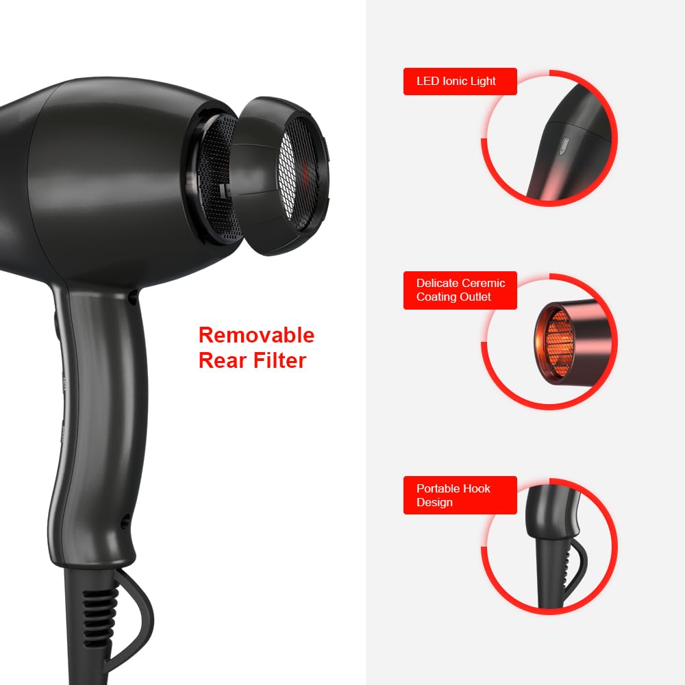 1875W Lightweight Ionic Hair Dryer I3187