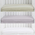 Microfiber 3 Pack Mini Portable Crib Sheets, Fits 24" x 38", Green Light Grey White R536046