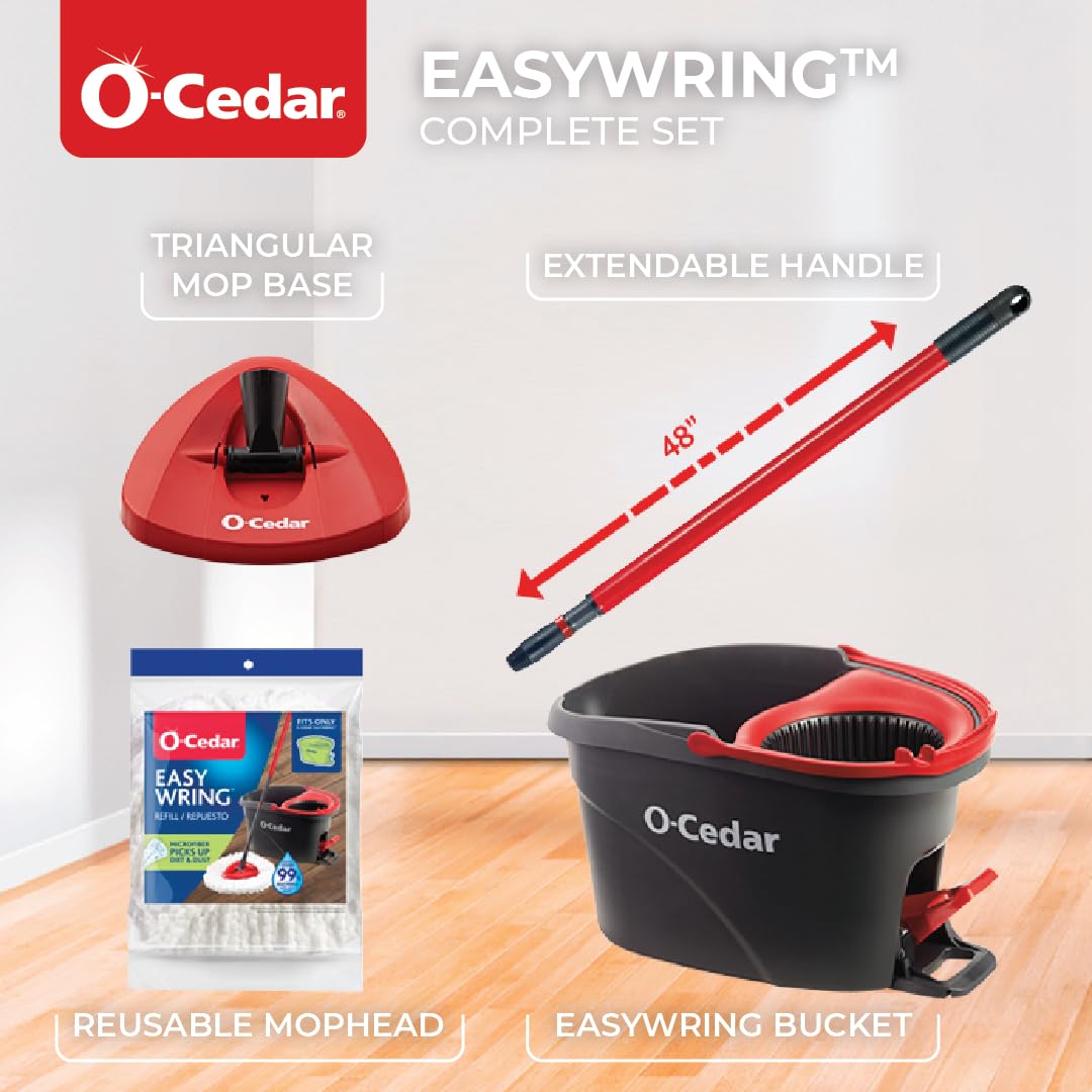 Microfiber Spin Mop Bucket Floor Cleaning System E34803
