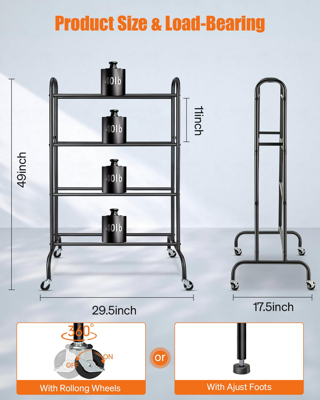 3D Printer Filament Storage Rack with Wheels K5673