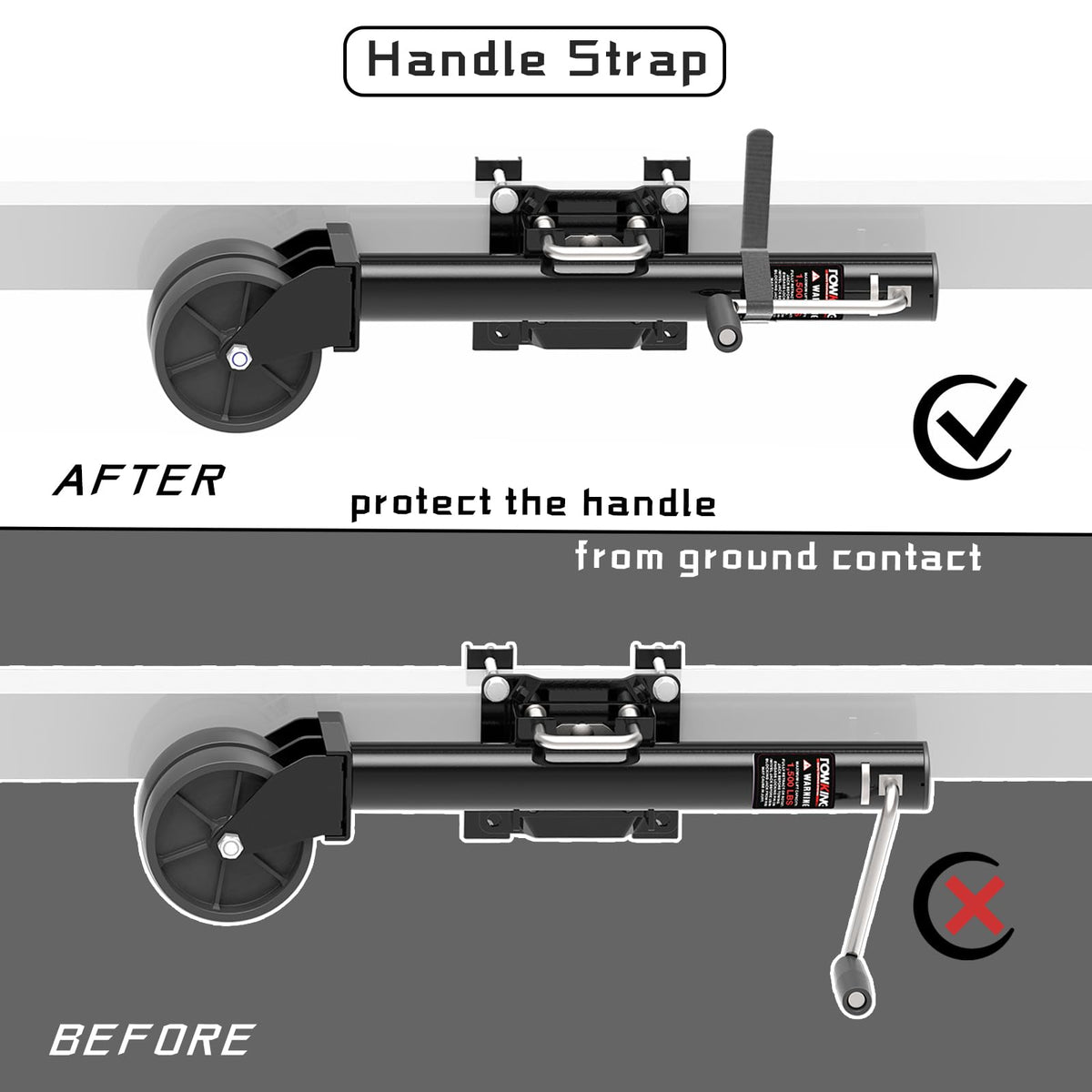 6" Dual-Wheel Trailer Jack, 1500lbs, 13" Lift G510