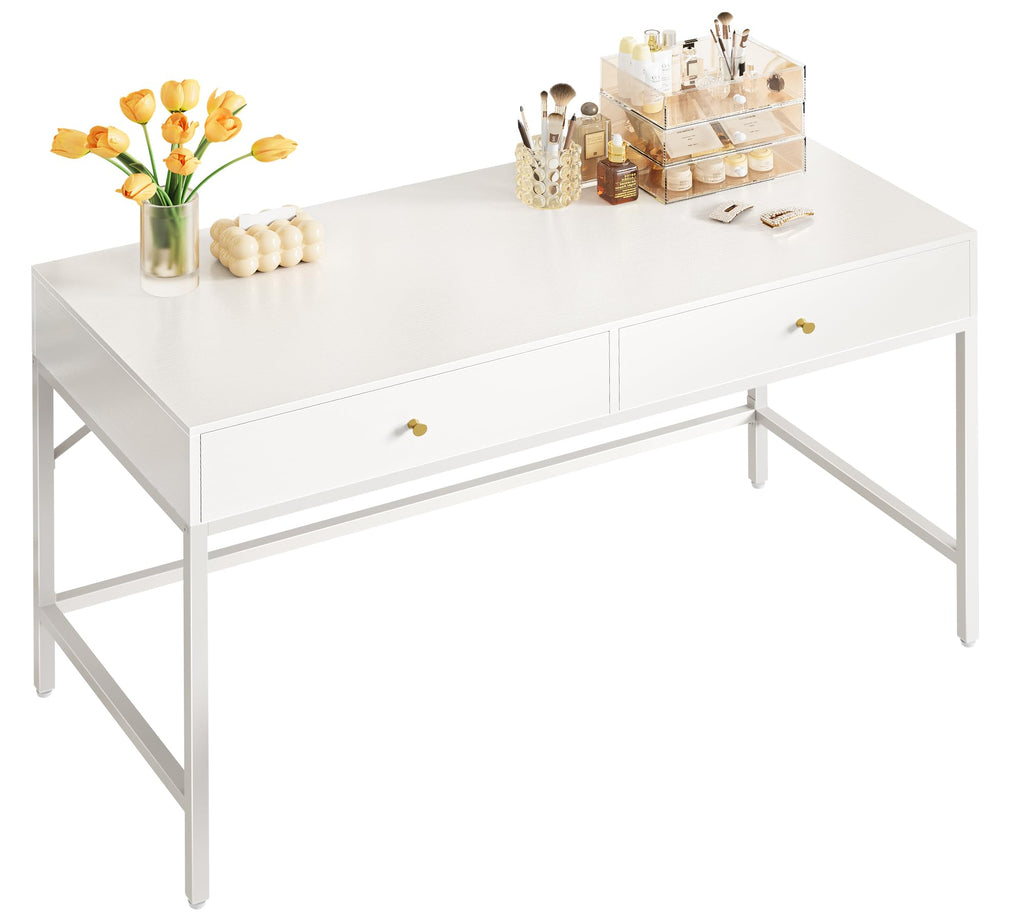 White Vanity Desk with Drawers U662877