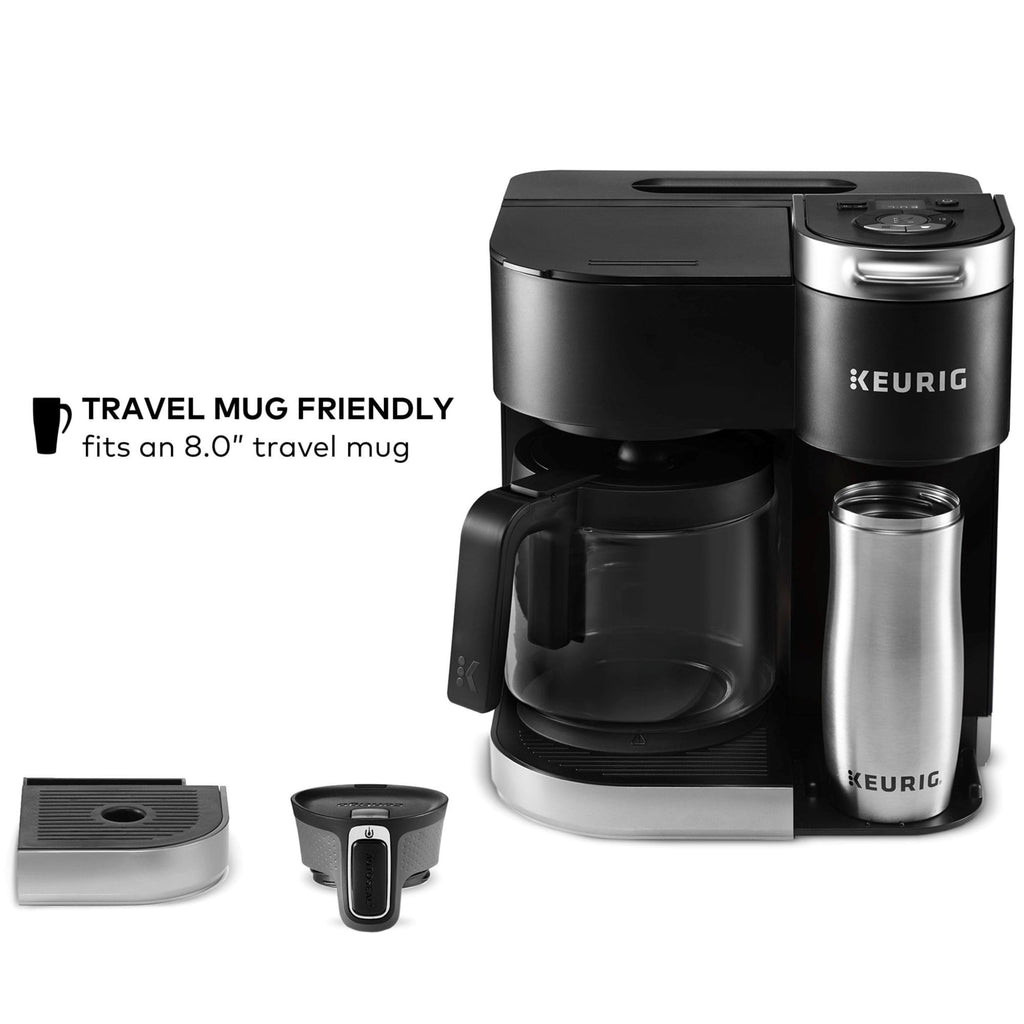 Single Serve K-Cup Pod & Carafe Coffee Maker, Black I989