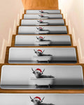 Grey 4 Pack Non Slip Carpet Stair Treads 8x30 inch E69102