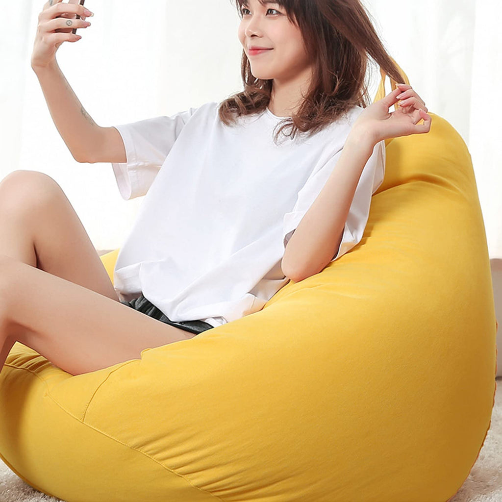 Yellow Washable Bean Bag Chair Cover Q88294