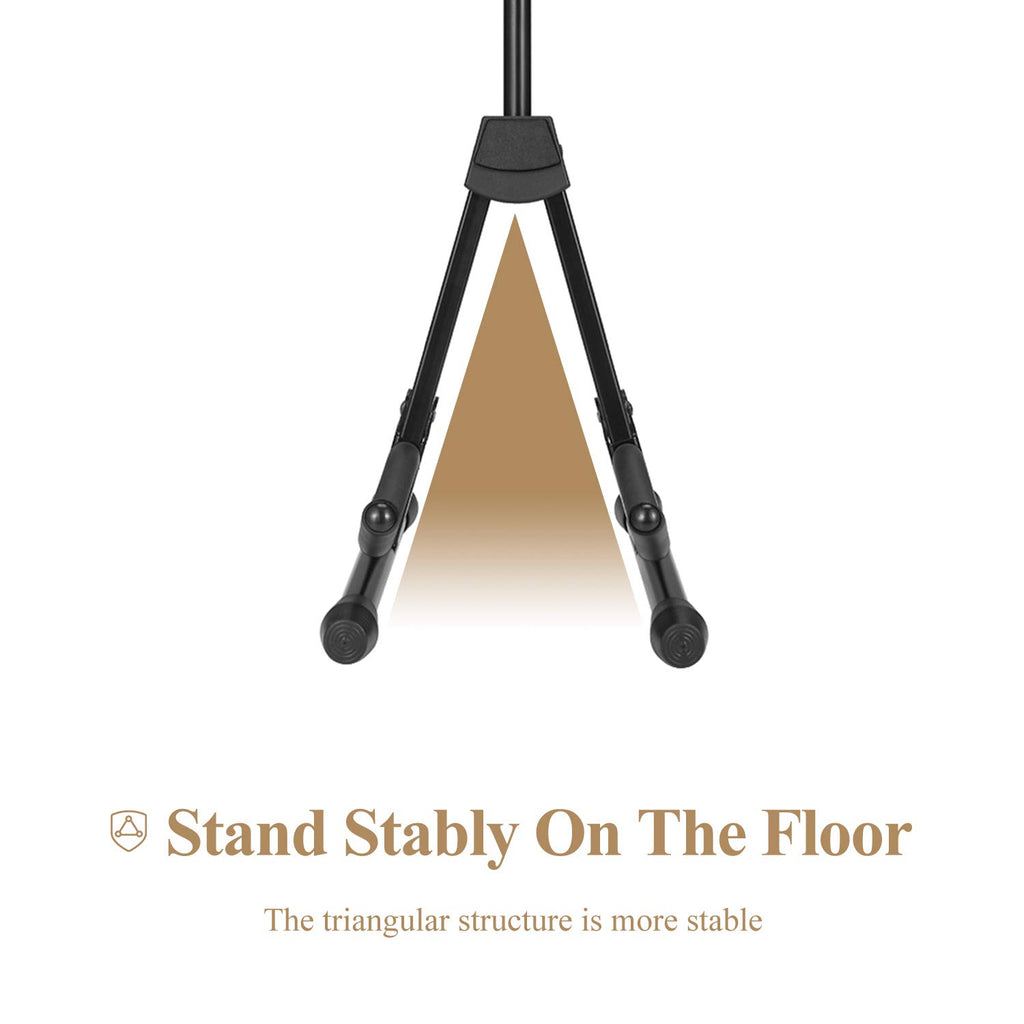 Violin Stand with Bows, Portable and Adjustable Holder Black H851411