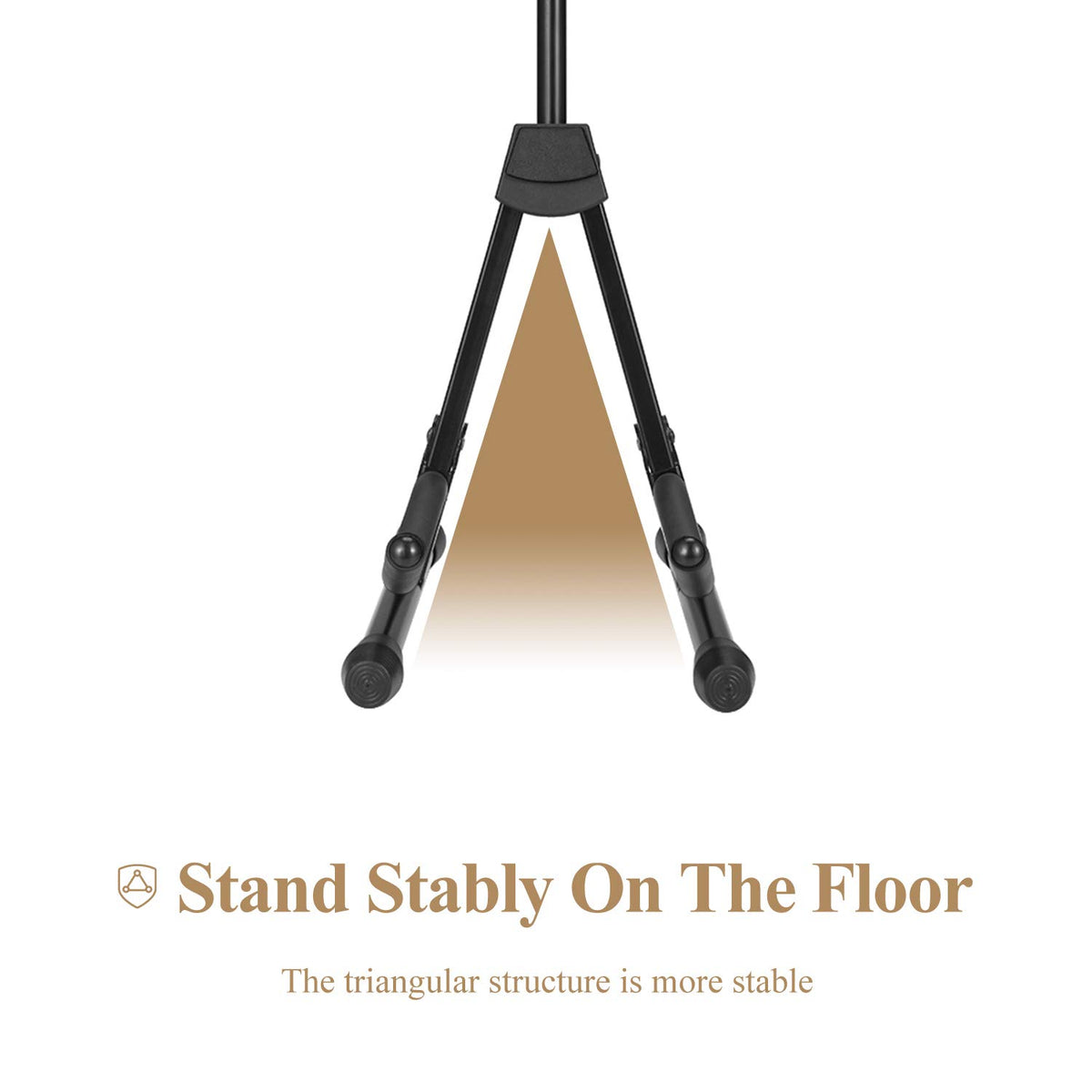 Violin Stand with Bows, Portable and Adjustable Holder Black H851411