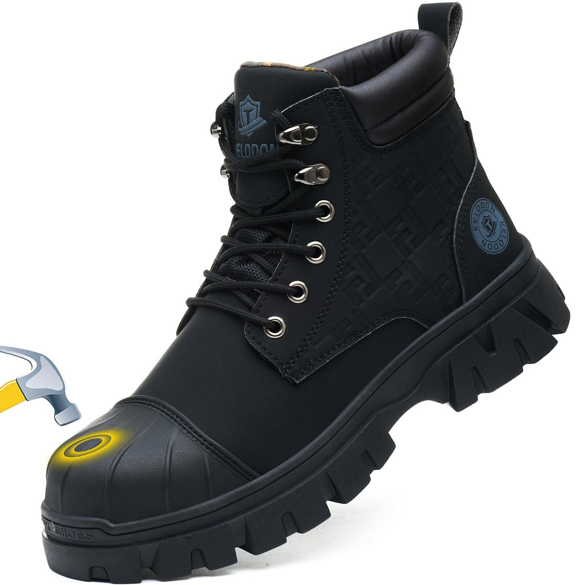 Waterproof Steel Toe Leather Work Boots A1076