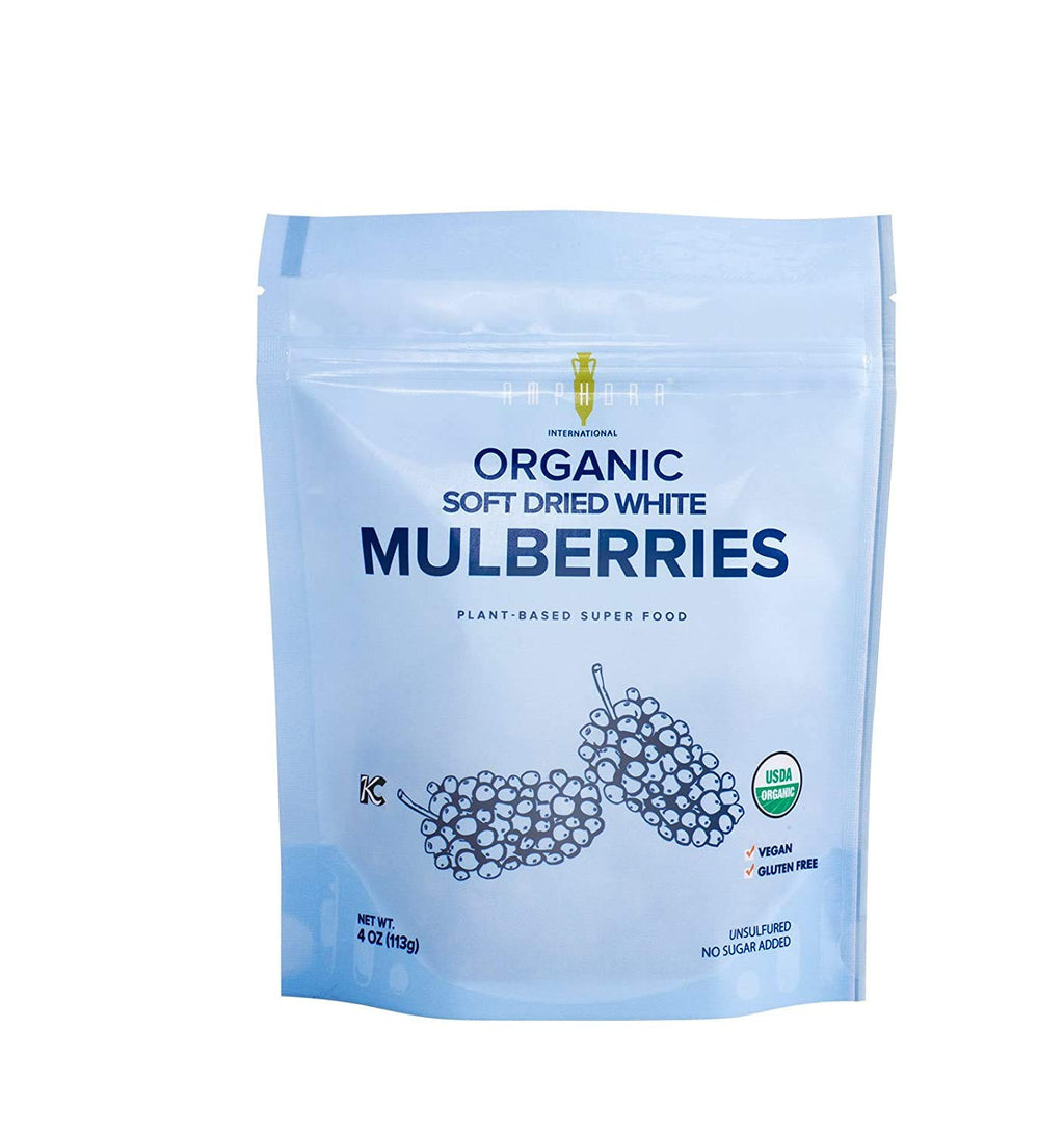 Organic Soft Dried White Mulberries 4 Ounce P87485