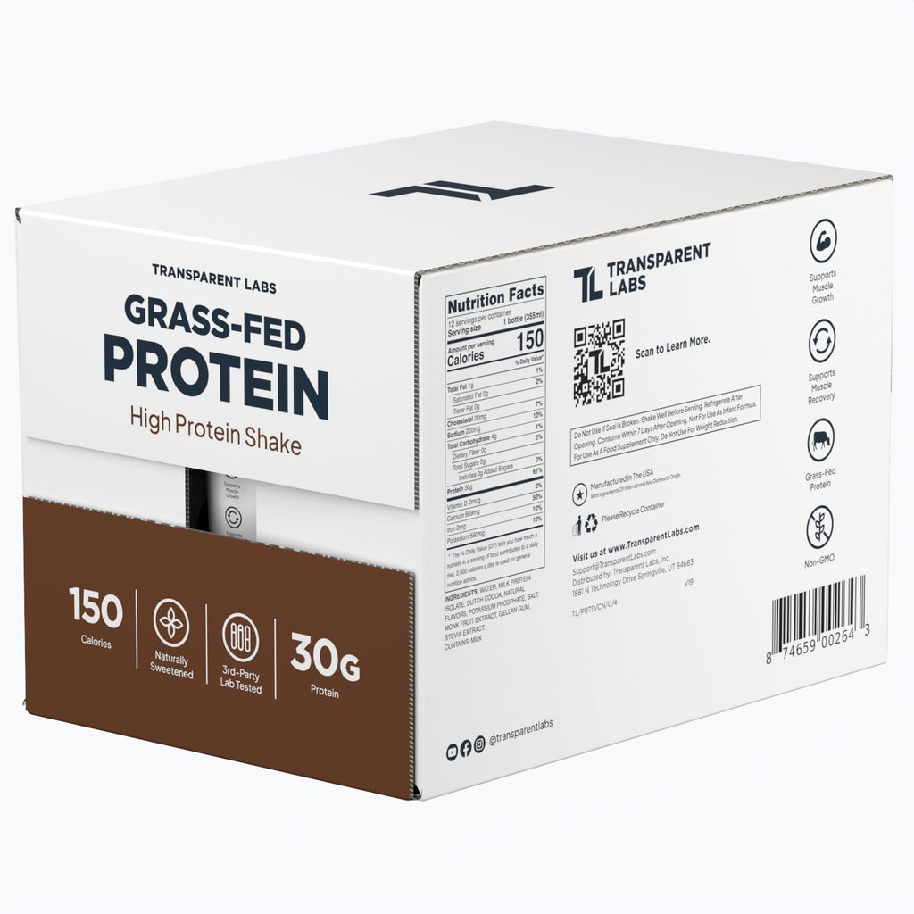 Grass-Fed Protein Shake Chocolate 12 Pack E936