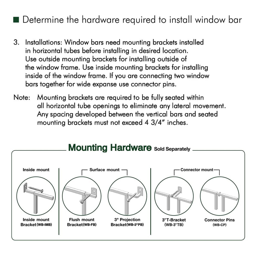 Black Window Bar Guard E451