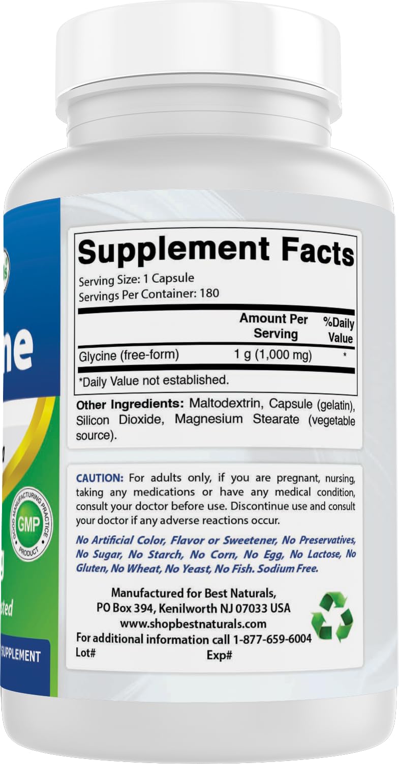Glycine Supplement 1000 Mg 180 Count M3982