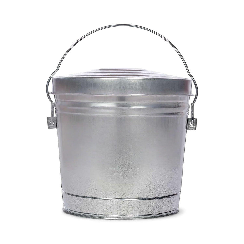 6-Gallon Galvanized Steel Trash Can with Locking Lid P8991