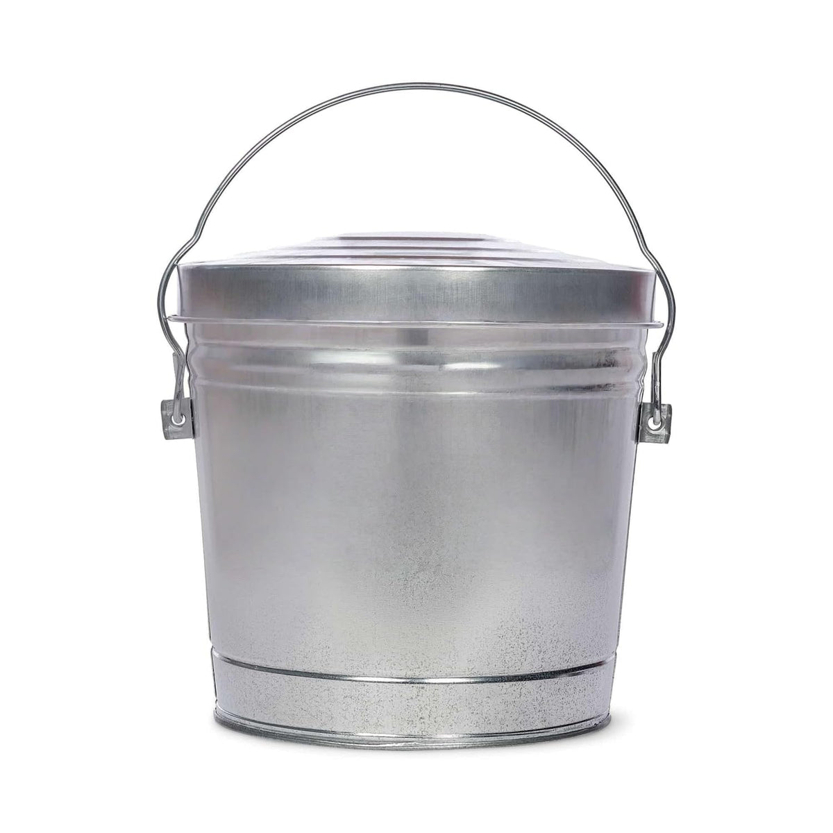 6-Gallon Galvanized Steel Trash Can with Locking Lid P8991