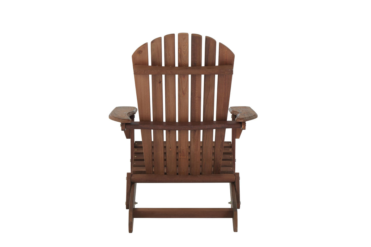 Folding Adirondack Chairs Set of 2 Solid Cedar Wood G3226