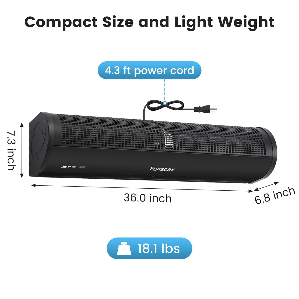36" Wall Mounted Air Curtain B707177