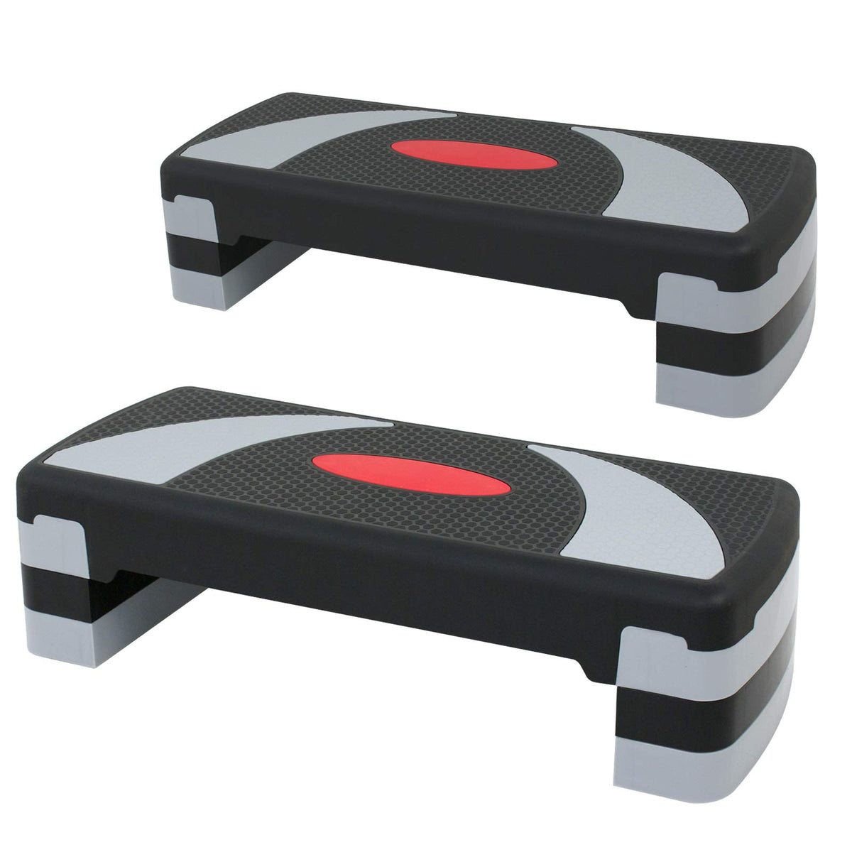Adjustable Aerobic Stepper with Risers Set of 2 X643