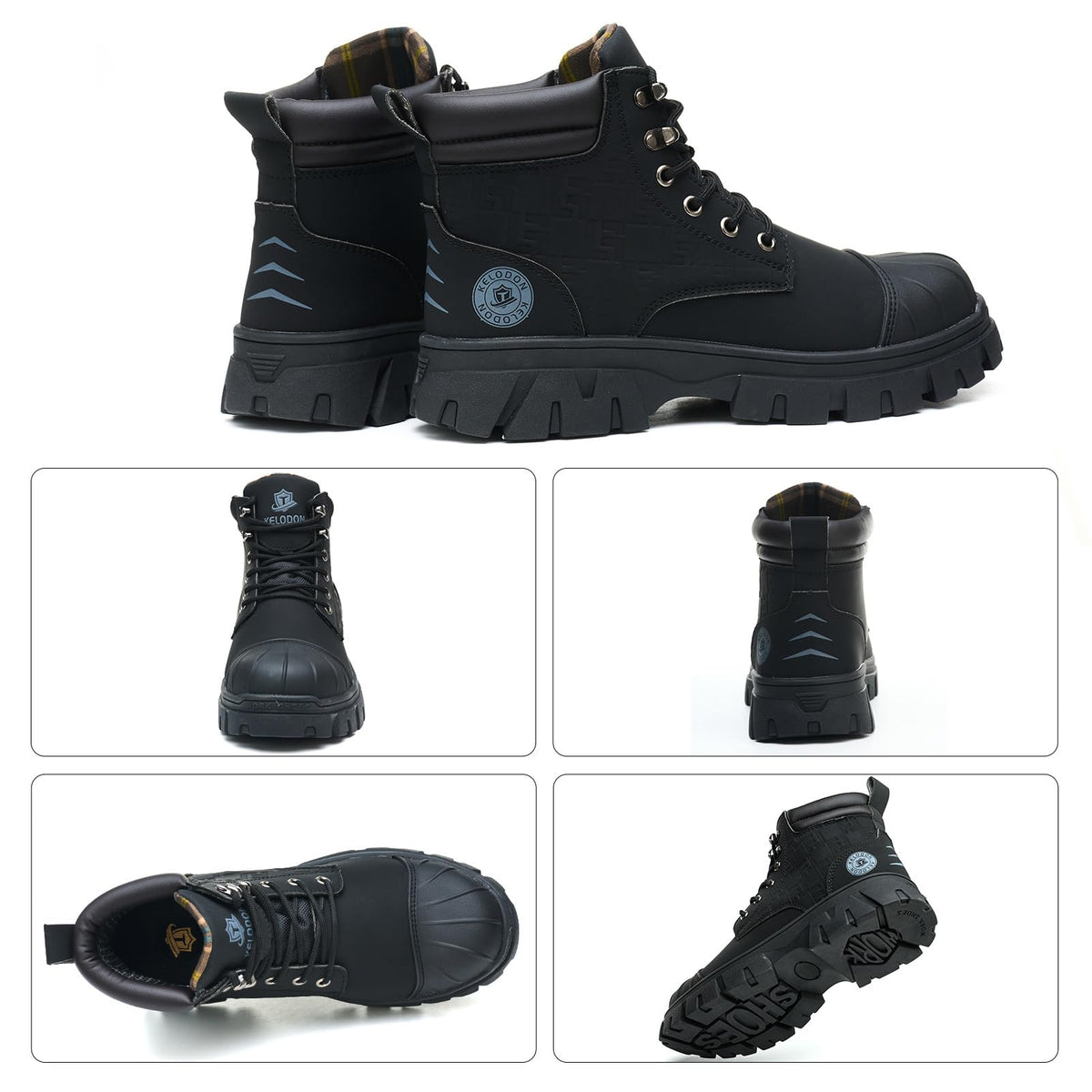 Waterproof Steel Toe Leather Work Boots A1076