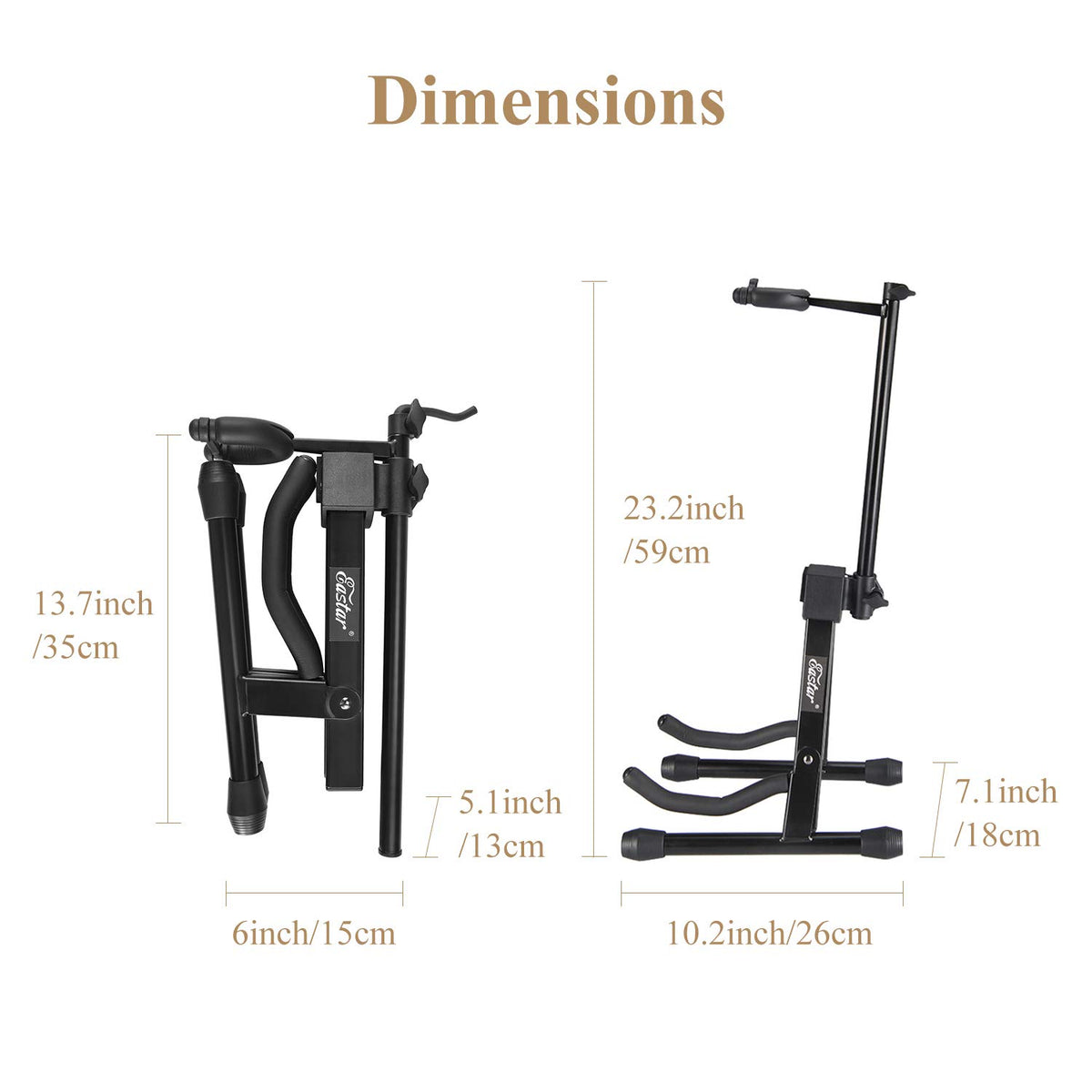 Violin Stand with Bows, Portable and Adjustable Holder Black H851411