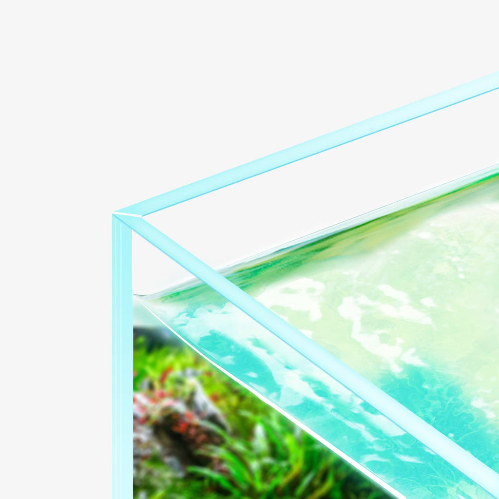 6.4Gal Shallow Rimless Aquarium Ultra-White Glass V921
