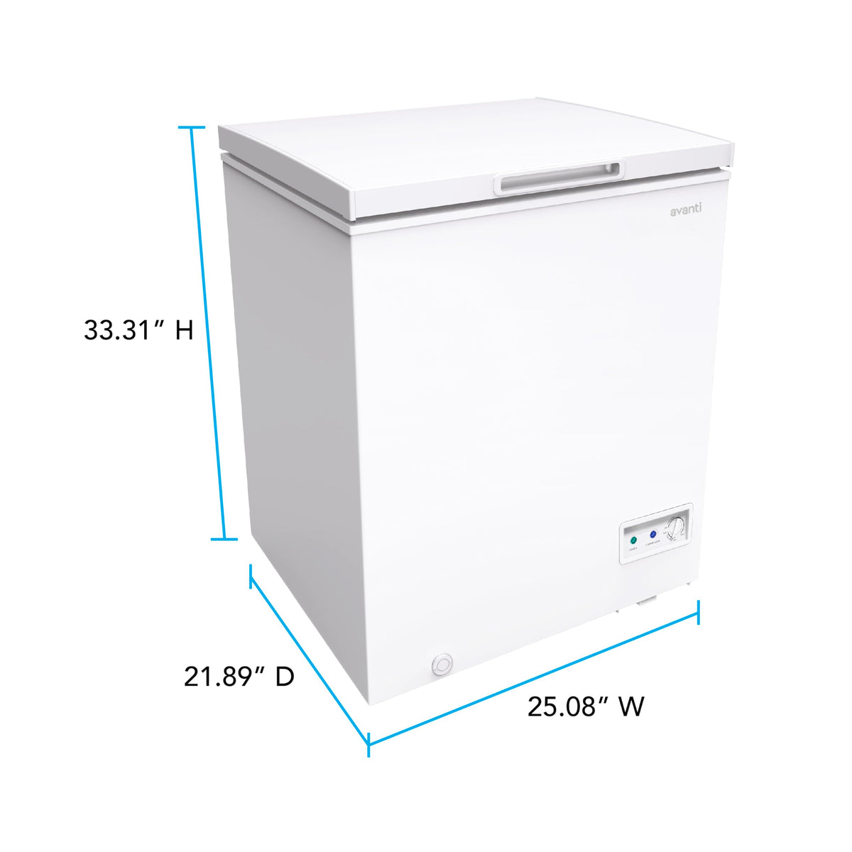 White 5.0 Cu. Ft. Chest Freezer with Storage Basket P3265