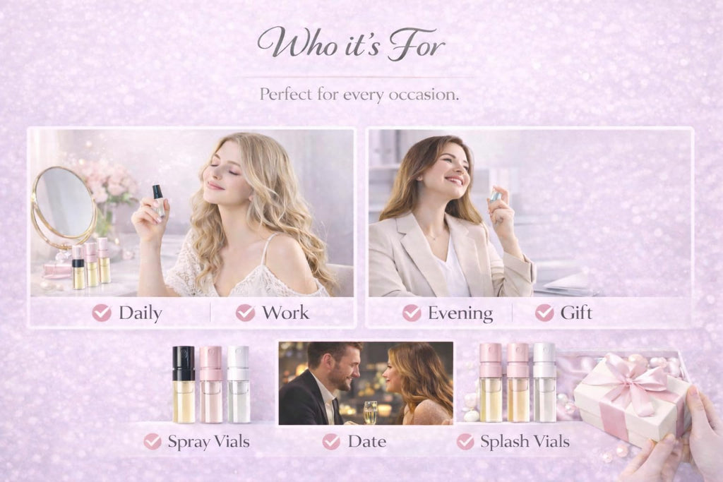 Perfume Discovery Set 10-Piece Fragrance Mini Vial Sampler Kit G856