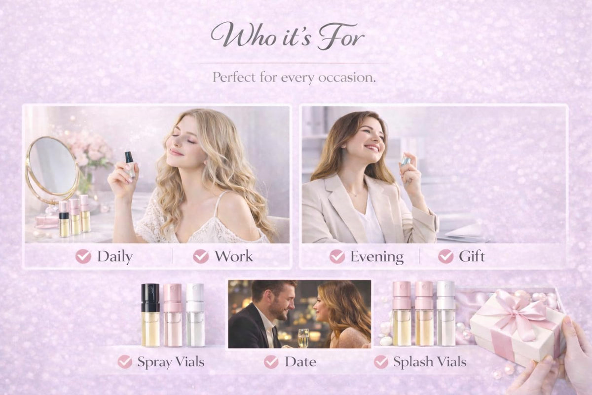 Perfume Discovery Set 10-Piece Fragrance Mini Vial Sampler Kit G856