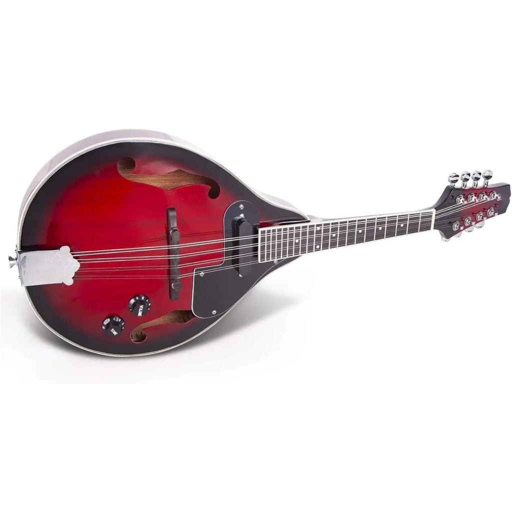 Red Sunburst Mahogany Wood A Style Acoustic Electric Mandolin V8861