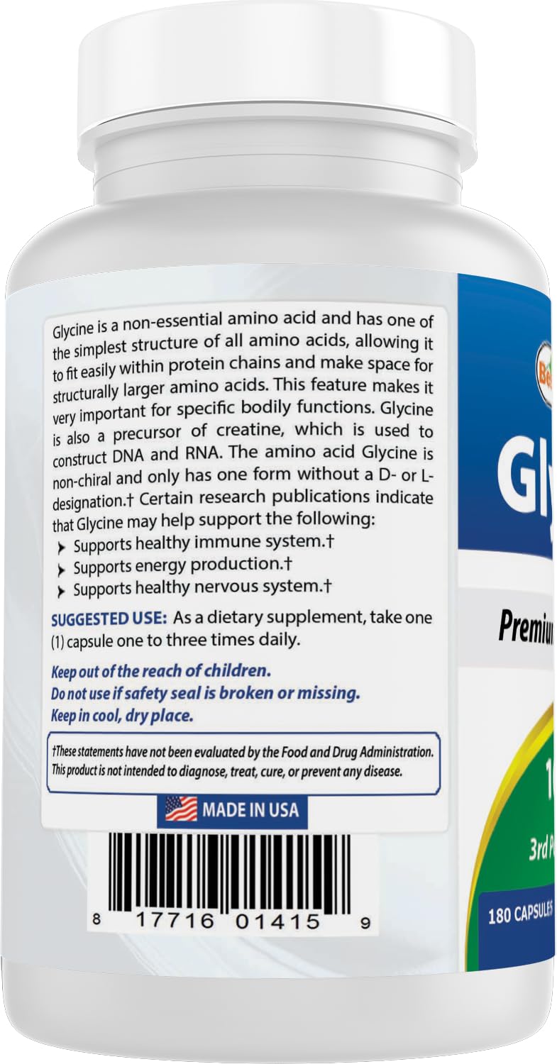 Glycine Supplement 1000 Mg 180 Count M3982