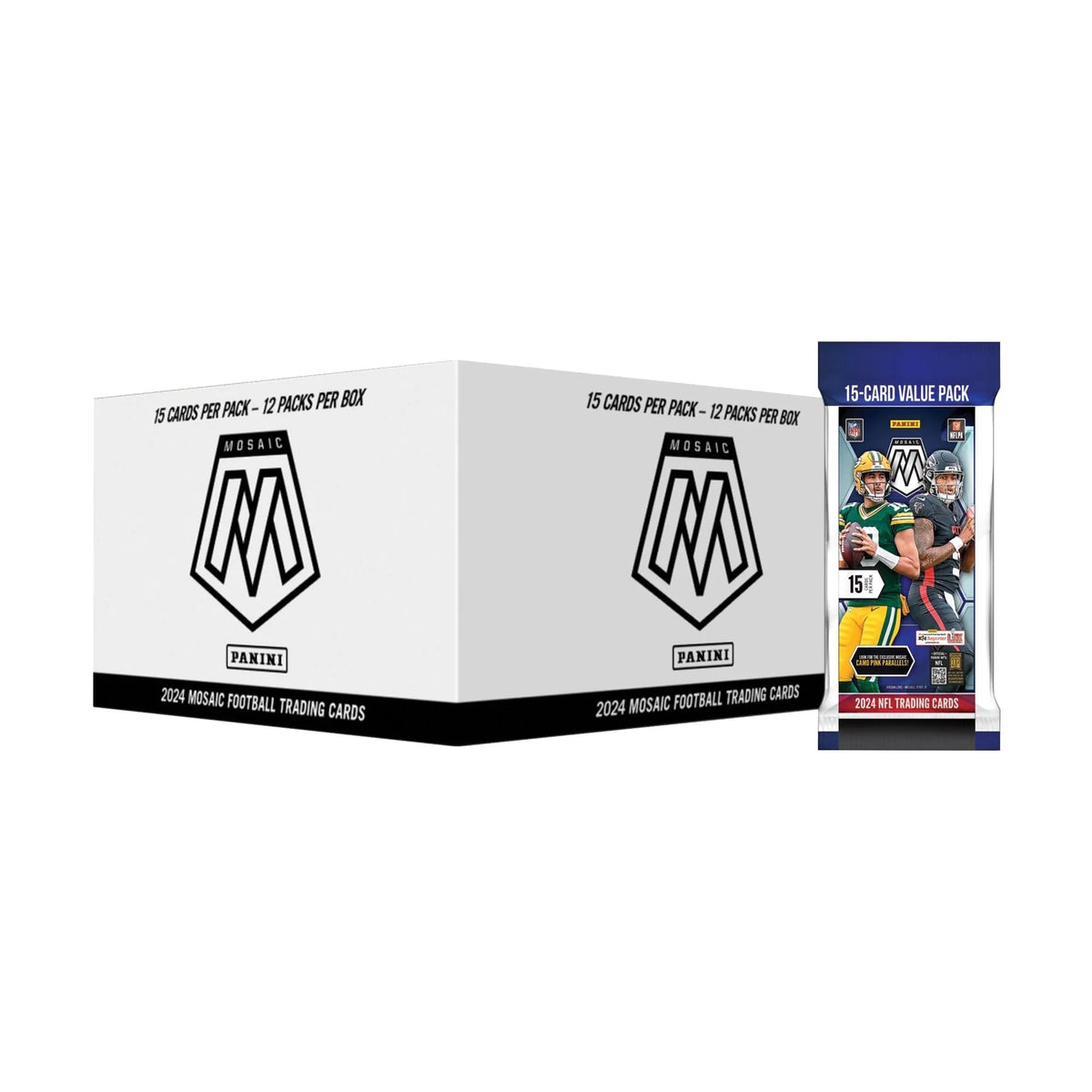 2024 Panini Mosaic Football Factory Sealed Cello Fat Pack Box P248393