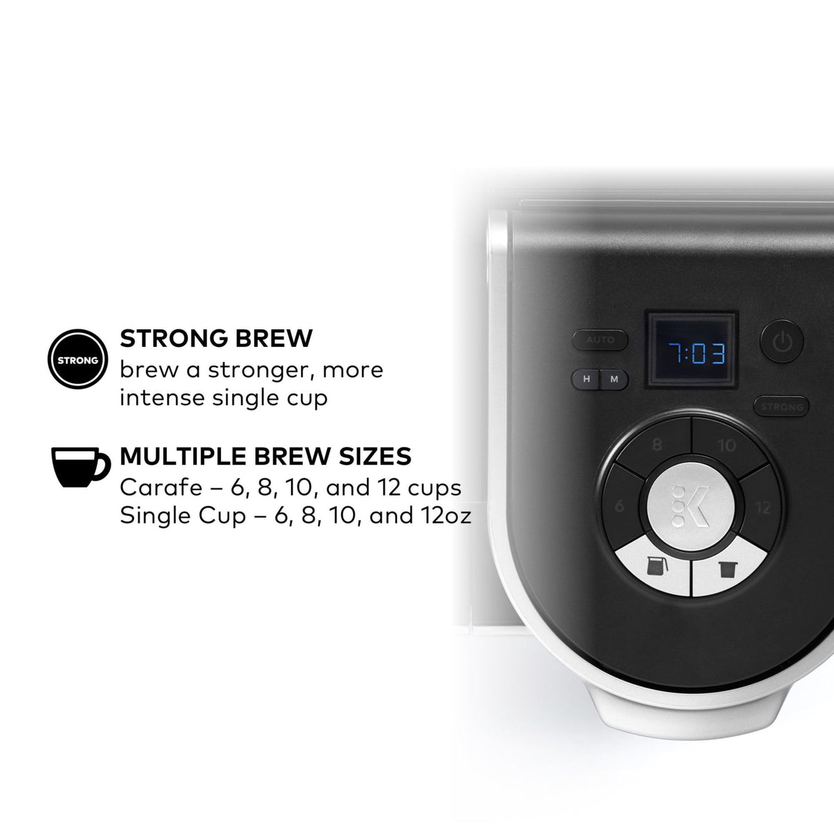 Single Serve K-Cup Pod & Carafe Coffee Maker, Black I989