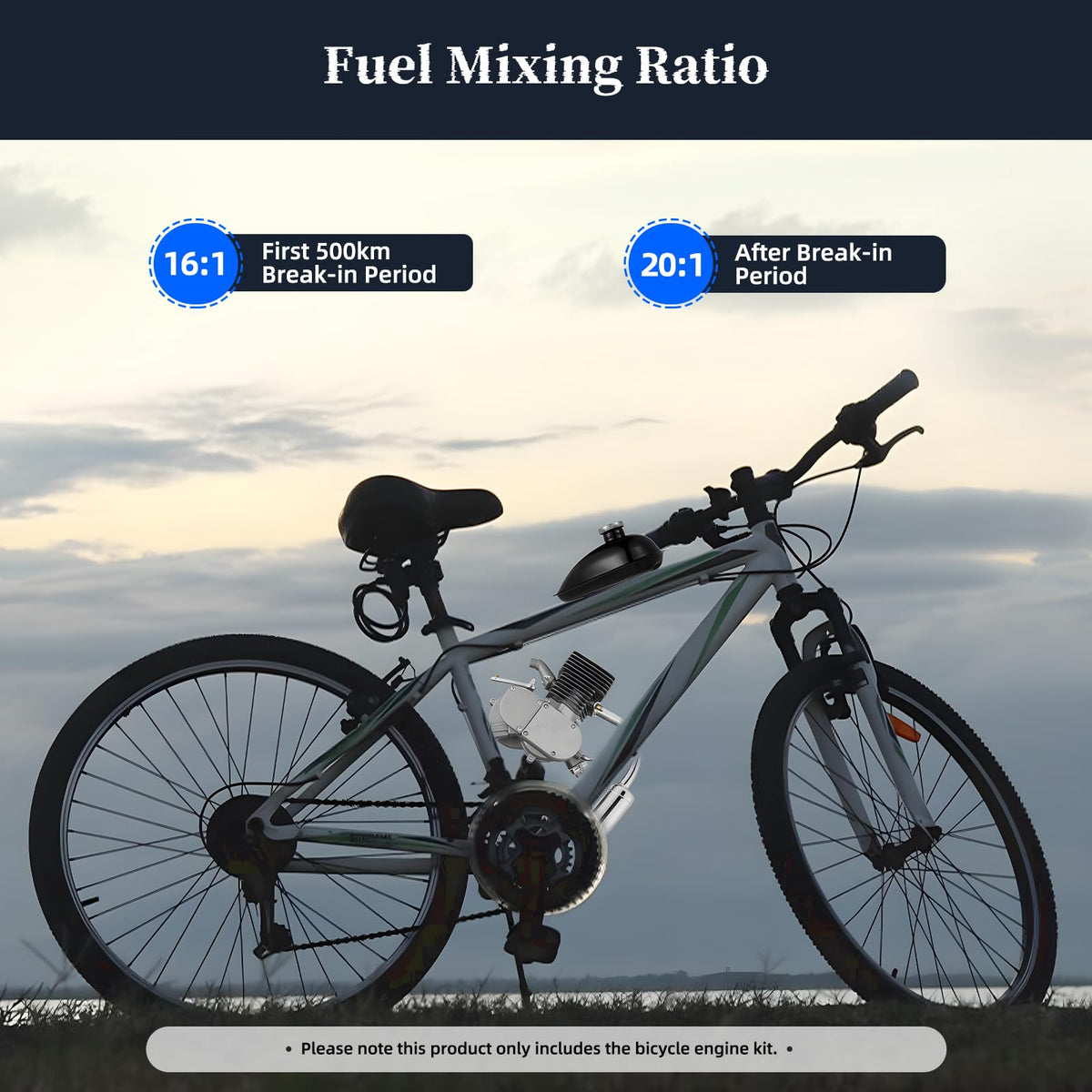 100CC 2 Stroke Bicycle Engine Kit with 36 Tooth Sprocket F513