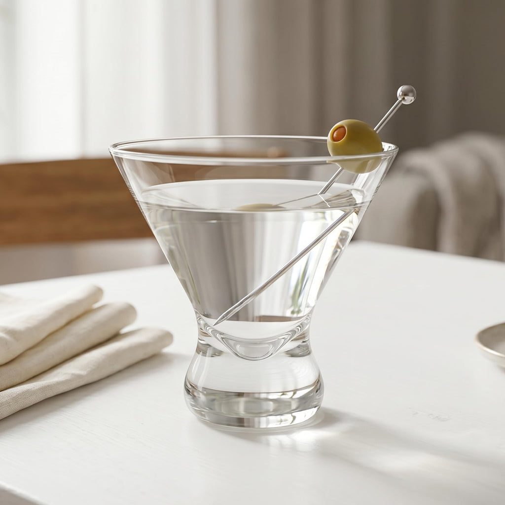 10-Ounce Plastic Stemless Martini Glasses Set of 6 N270268