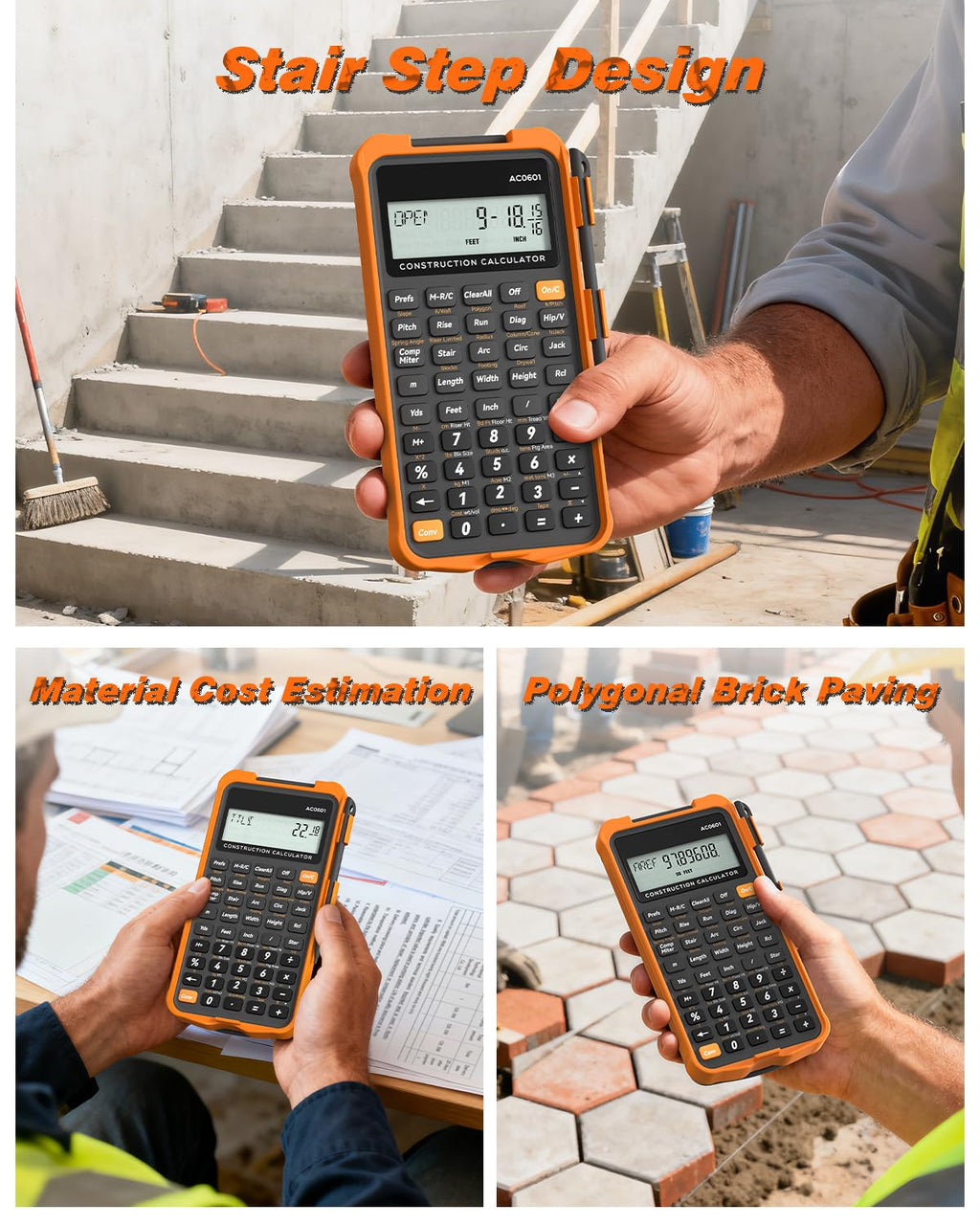 Construction Calculator with Writing Tablet Y163194