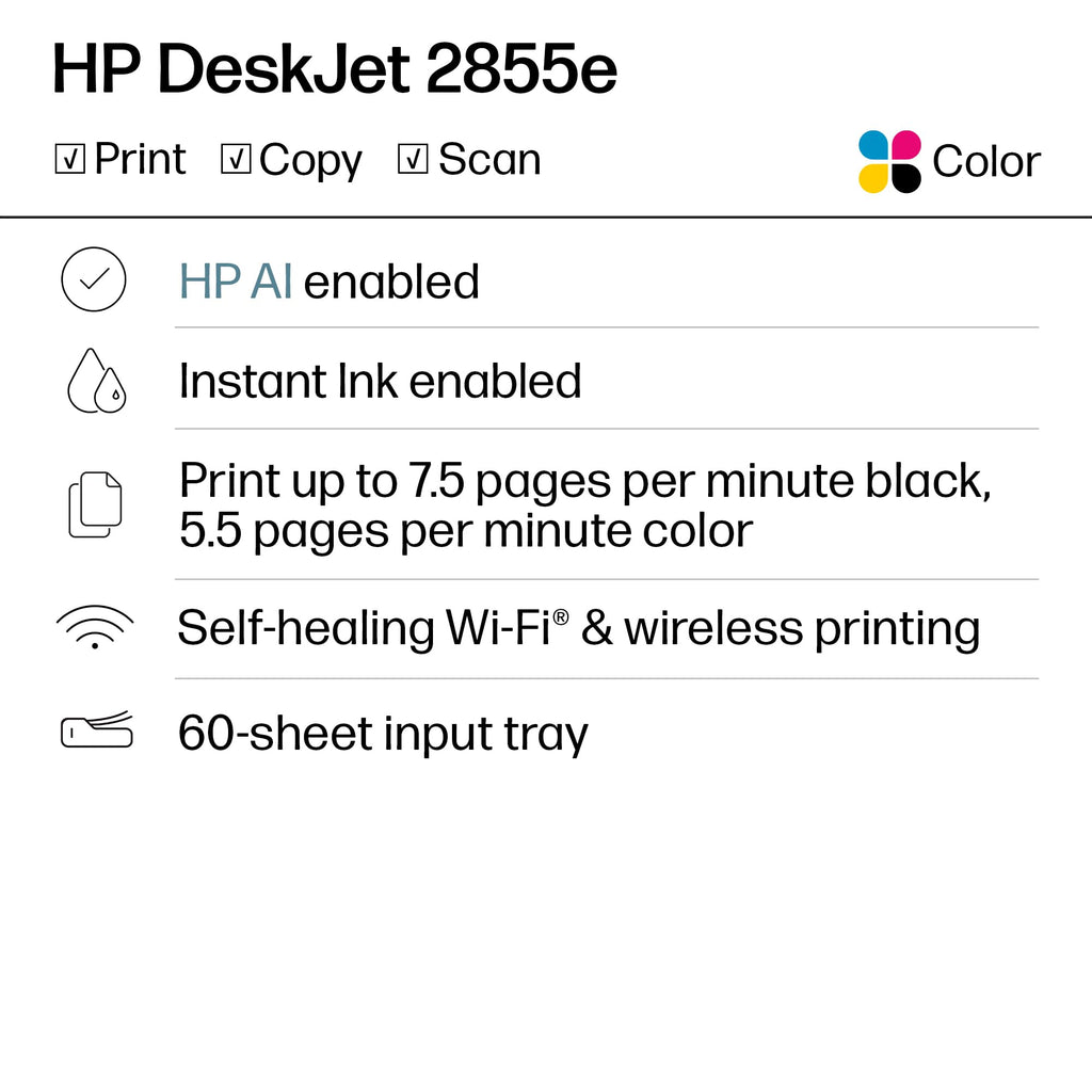 Wireless All-in-One Color Inkjet Printer, Scanner, Copier M5599