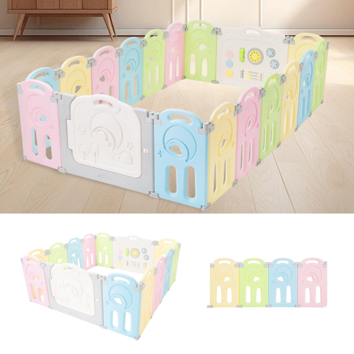 Large 14-Panel Baby Playpen T392