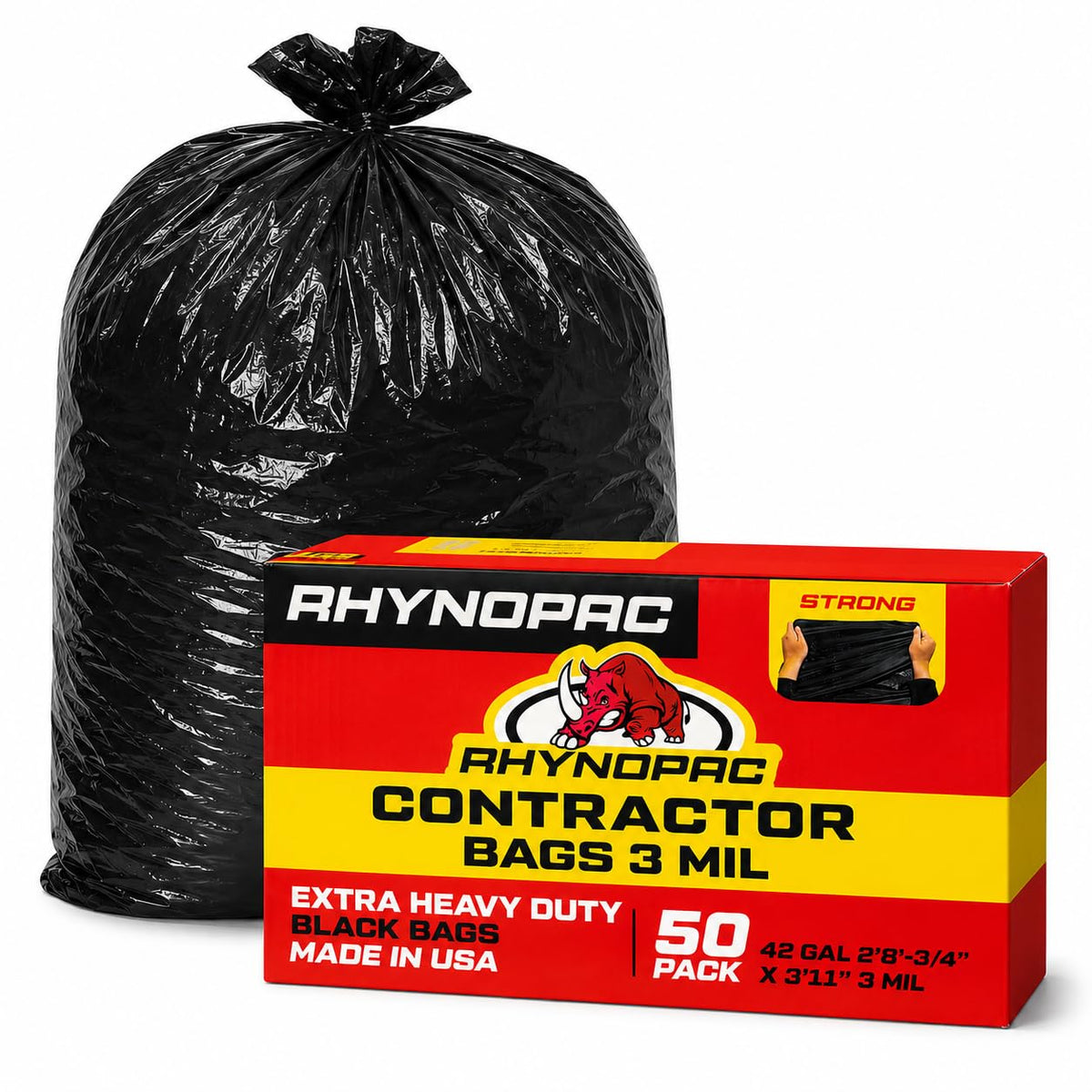 42 Gallon 3 Mil Contractor Trash Bag J43470