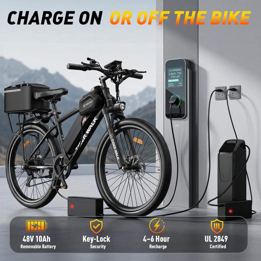 26" Electric Mountain Bike 48V 10Ah 7-Speed O326