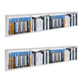 2 Pcs 34Inch White Wall Mount CD DVD Storage Shelf O6069