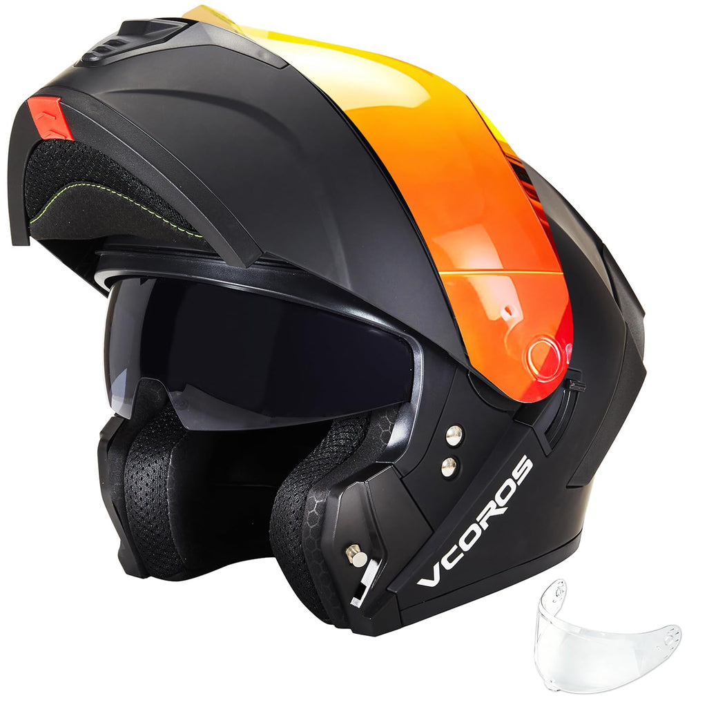 Flip Up Modular Motorcycle Helmet Dual Visor E9373