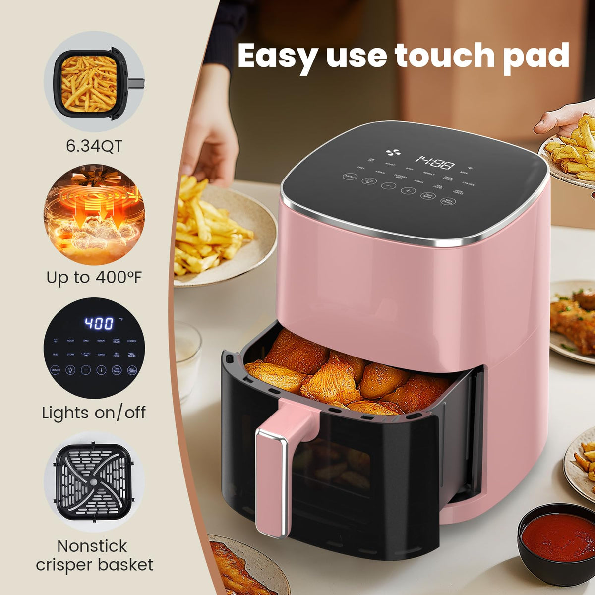 6 Quarts Air Fryer with Window R541770