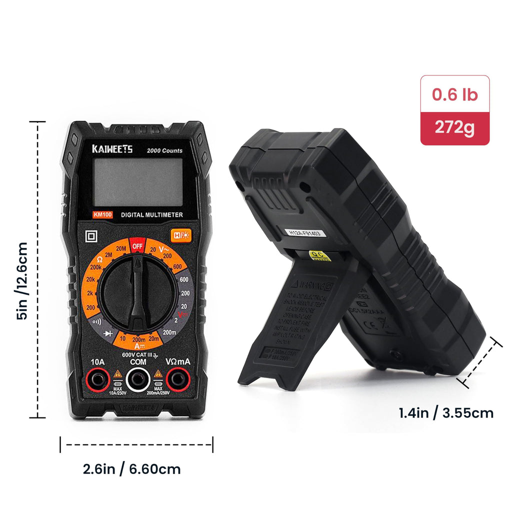 Digital Multimeter Voltmeter with Case F957